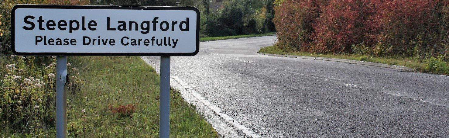 Steeple Langford Road Sign